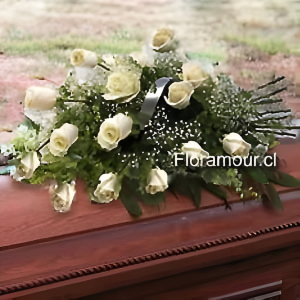 Cojín de rosas de condolencias