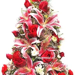 Árbol floral de navidad