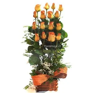 Vegetativo paralelo con rosas