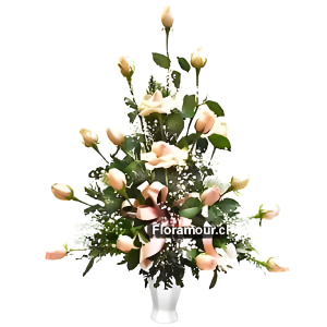 Arreglo tradicional de 18 rosas ecuatorianas