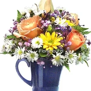 Tazón de flores primaverales