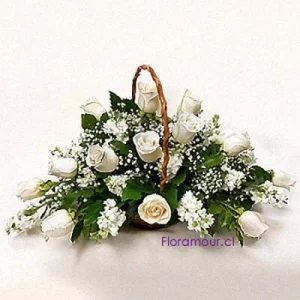 Soft Elegance - Cesta de rosas