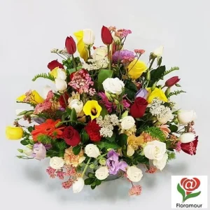 Fuente de flores - Centro primaveral deluxe