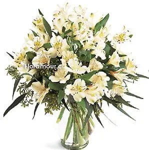 Florero de alstroemerias