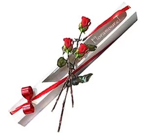 Caja trio de rosas