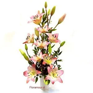 Arreglo vertical de liliums