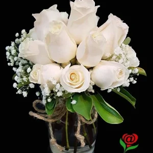 Viejo Almacén - Florero vintage de rosas