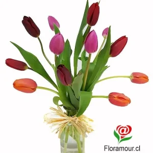 Sorprende con Flores: Arreglo Floral vintage con Tulipanes - Delivery Las Condes y todo Santiago