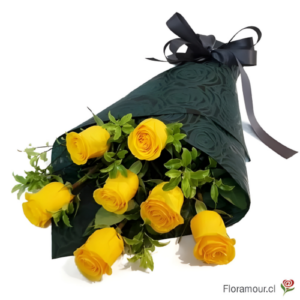Fortune -  Ramo especial de 7 rosas amarillas