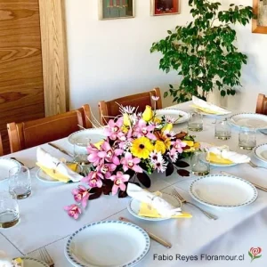 Centro de mesa de orquídeas
