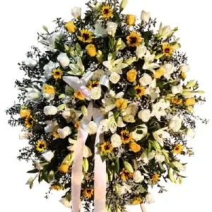 Pompeyano - Arreglo floral fúnebre en atril