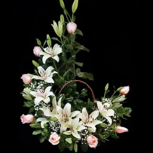 The moon - Caracola de liliums y rosas