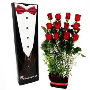 Gentleman in Love - Caja de 12 rosas