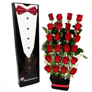 Gentleman in Love - Caja de 24 rosas