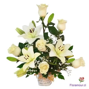 Casual - Arreglo de rosas y liliums