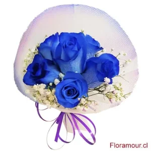 Blue Bouquet -  Ramo de 5 rosas azules