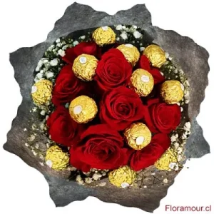 Rocher Bouquet - Ramo de rosas y bombones