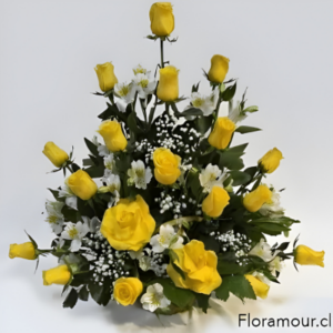 Iluminacìon Arrimo de Rosas Amarillas