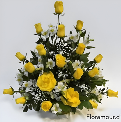 Iluminacìon Arrimo de Rosas Amarillas