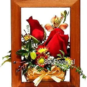 Marco miniatura con rosas