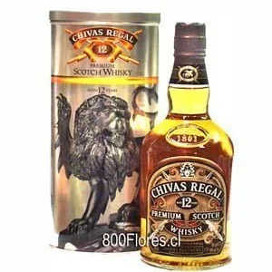 Botella de whisky chivas regal de 12 años