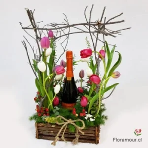 Bosque de Tulipanes con Champaña - Espumante