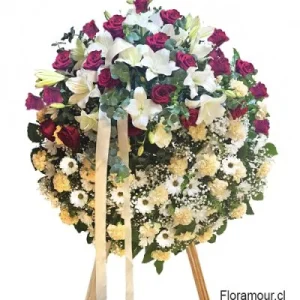 San José: Corona de flores fúnebres  en Atril para condolencias