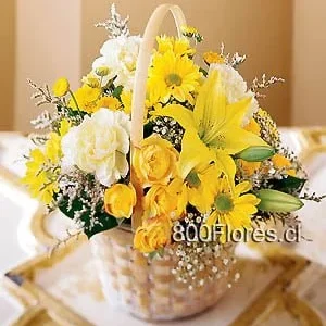 Yellow mixed basket
