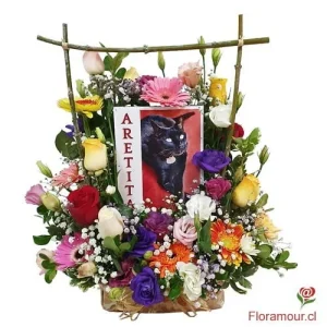 Goodbye - Arreglo primaveral para despedida de mascota.