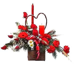 Arrimo navideño deluxe con rosas, complementos y accesorios