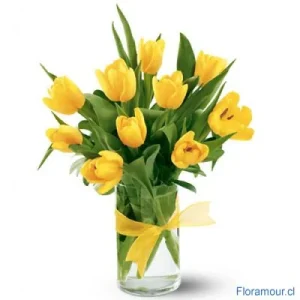 Daylight - Florero de tulipanes amarillos