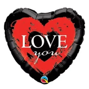 Globo negro de 9 pulgadas "Love you"
