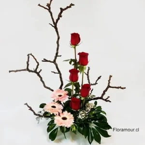 Osaka - Diseño simple de rosas y gerberas