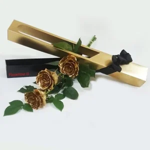Pure gold - caja de 3 rosas doradas