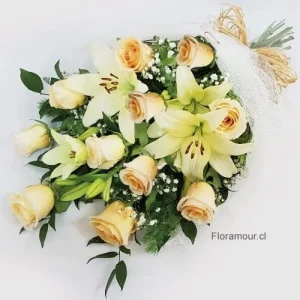 Catalina - Ramo de rosas y liliums