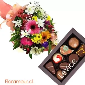 Qué Rico! Ramo primaveral con bombones