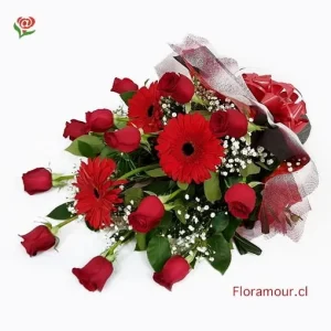 Tudor - Ramo de rosas y gerberas